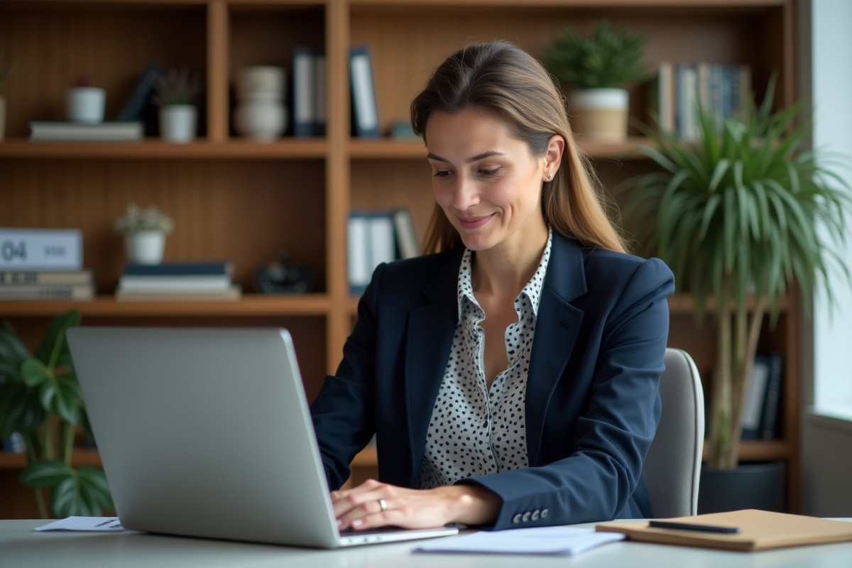Femme RH analysant des données d