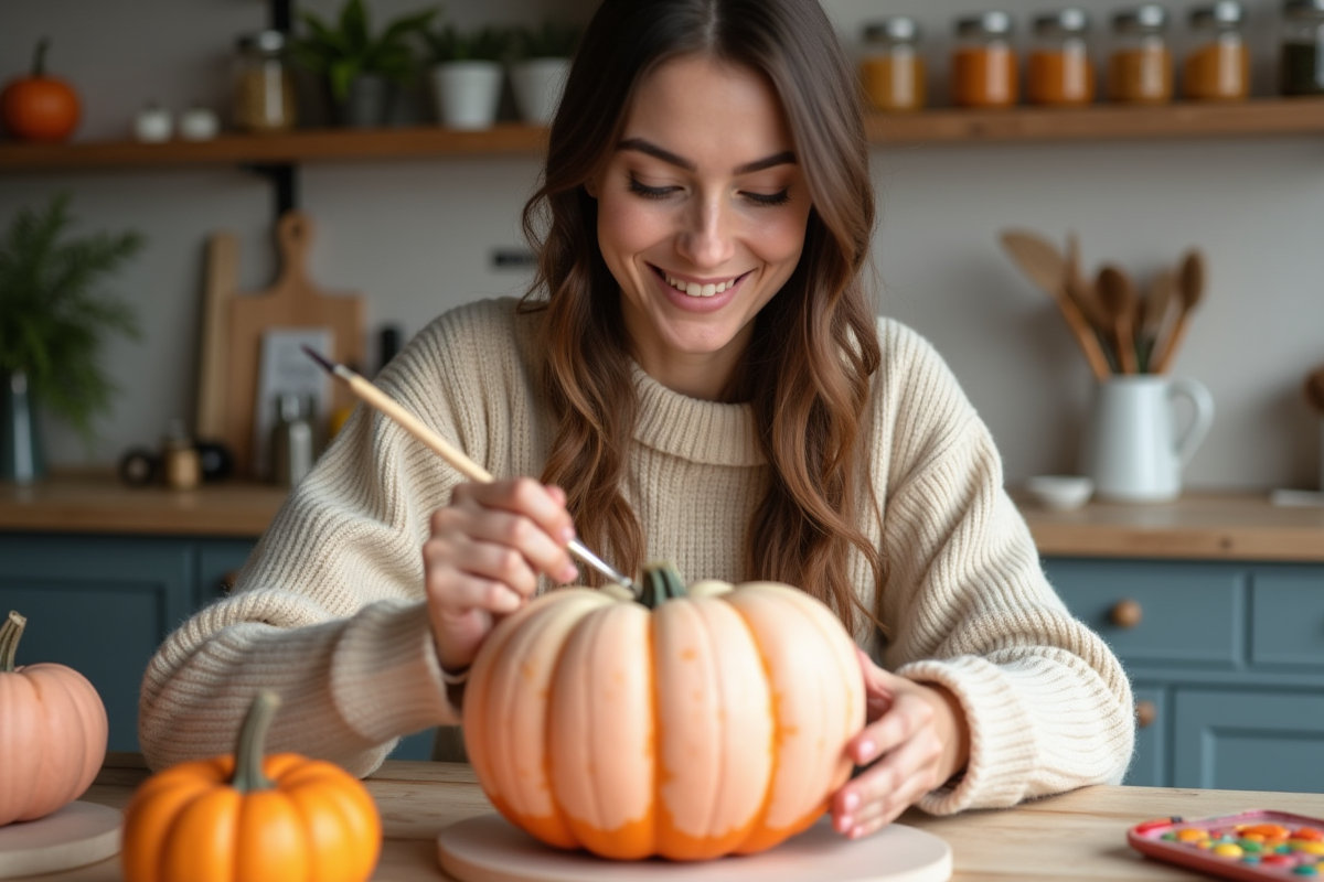 Choix de peinture pour citrouilles : sélection et conseils d’application